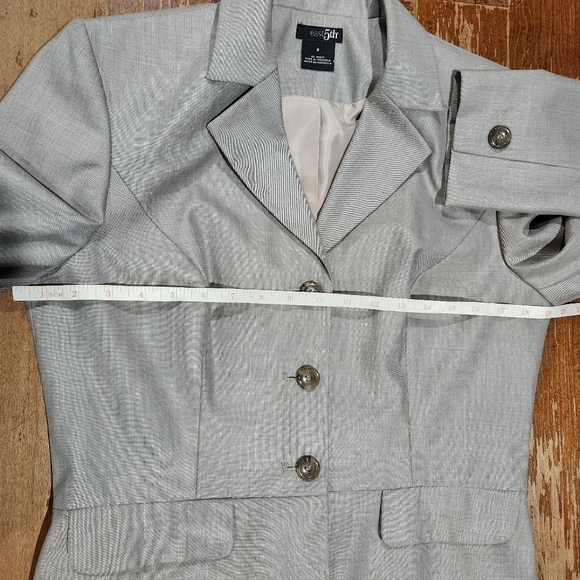 East 5th Womens 2pc Tan A-line Skirt Suit Set Size 8 - Picture 3 of 14